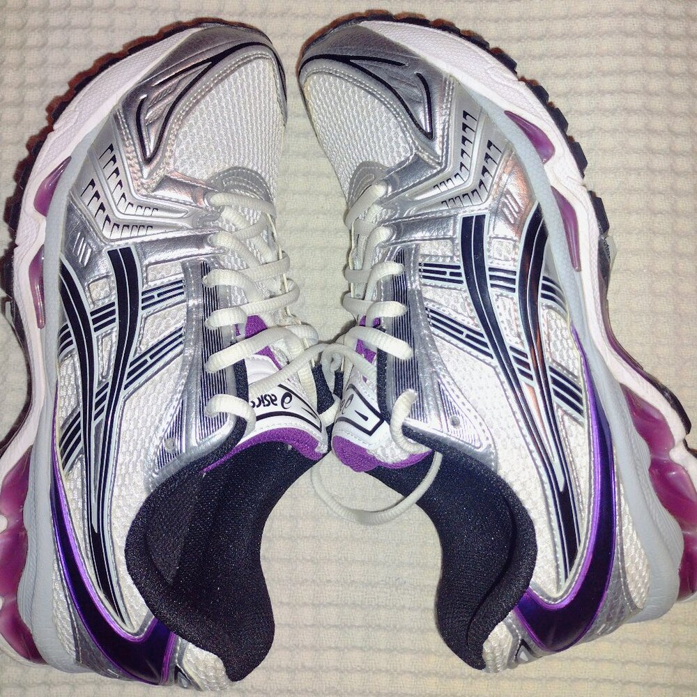 ASICS GEL- KAYANO 14 PURPLE AND SILVER